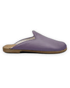 Side view Purple Shearling Slippers - Calf Leather Zero Drop | Bespoky