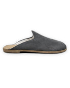 Side view Smoked Nubuck Shearling Slippers - Calf Leather Zero Drop | Bespoky