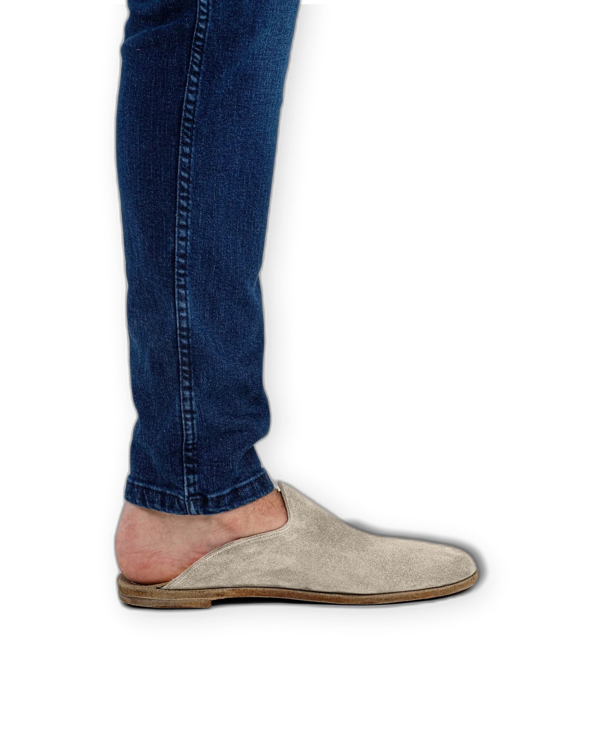 Top view Cream Shearling Slippers - Handcrafted Calf Leather | Bespoky