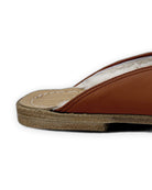 Side view Dark Brown Shearling Slippers - Calf Leather Zero Drop | Bespoky