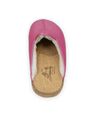 Top view Fuchsia Shearling Slippers - Handcrafted Calf Leather | Bespoky