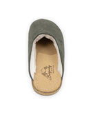 Side view Gold Shearling Slippers - Calf Leather Zero Drop | Bespoky