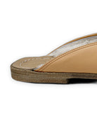 Top view Melon Yellow Shearling Slippers - Handcrafted Calf Leather | Bespoky