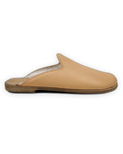 Pair Melon Yellow Shearling Slippers - Barefoot Wide Toe Calf Leather | Bespoky