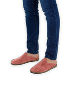 Top view Pink Shearling Slippers - Handcrafted Calf Leather | Bespoky