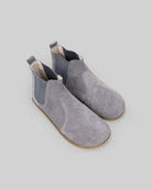 Men's Grey Suede Chelsea Boots - Handcrafted Calf Leather Wide Toe Box | Bespoky