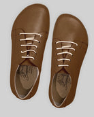 Side view Dark Tan Barefoot Sneaker - Calf Leather Zero Drop | Bespoky