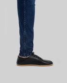 Side view Black Barefoot Sneaker - Calf Leather Zero Drop | Bespoky
