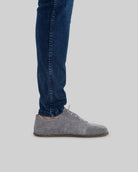 Back view Grey Barefoot Sneaker - Calf Leather Handcrafted | Bespoky