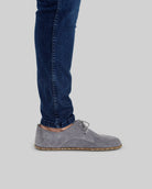 Detail Grey Oxford Shoes - Handcrafted Calf Leather Turkey | Bespoky