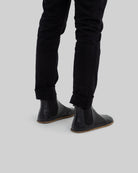 Pair Black Chelsea Boots - Barefoot Wide Toe Calf Leather | Bespoky