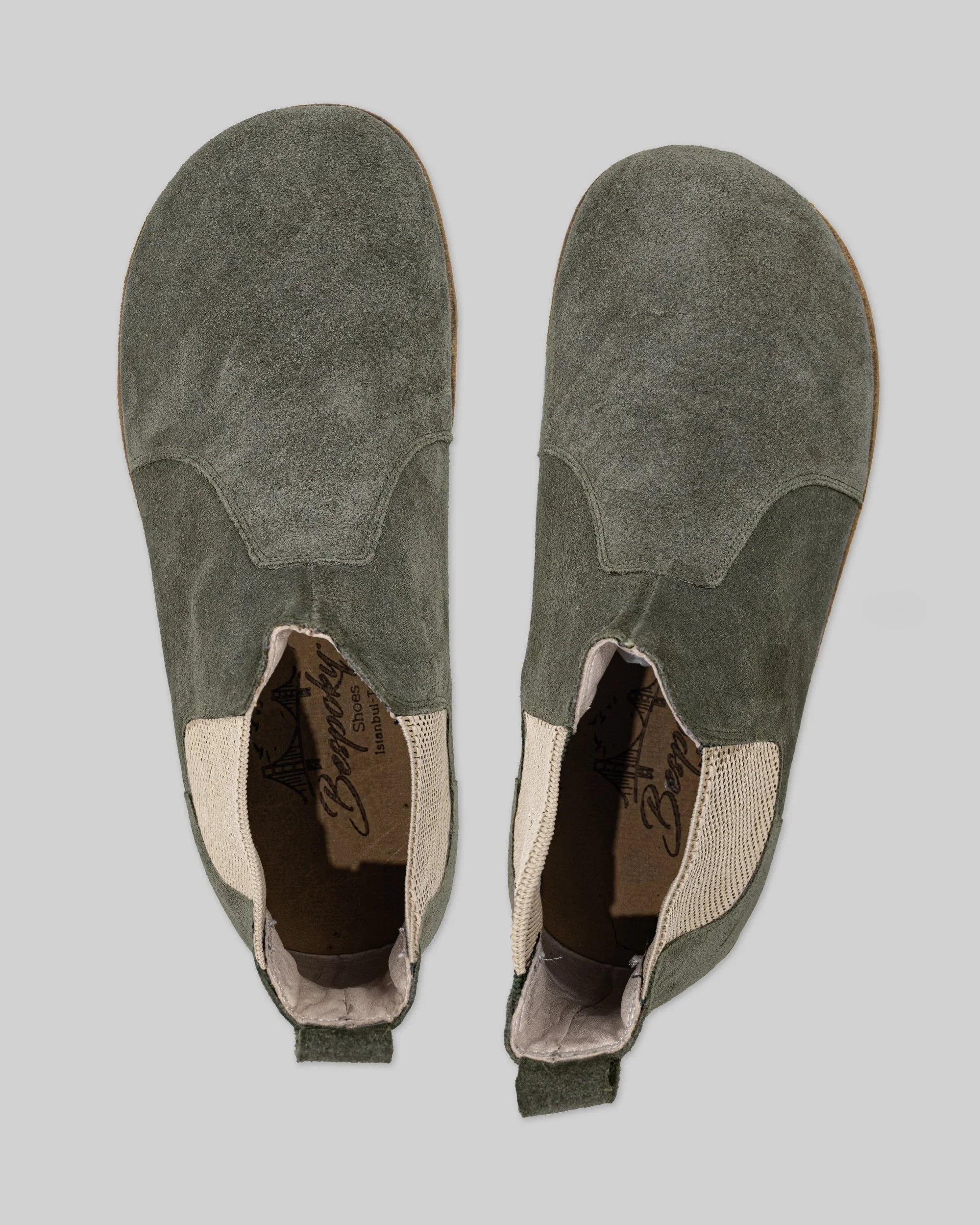 Side view Suede Chelsea Boots - Calf Leather Zero Drop | Bespoky