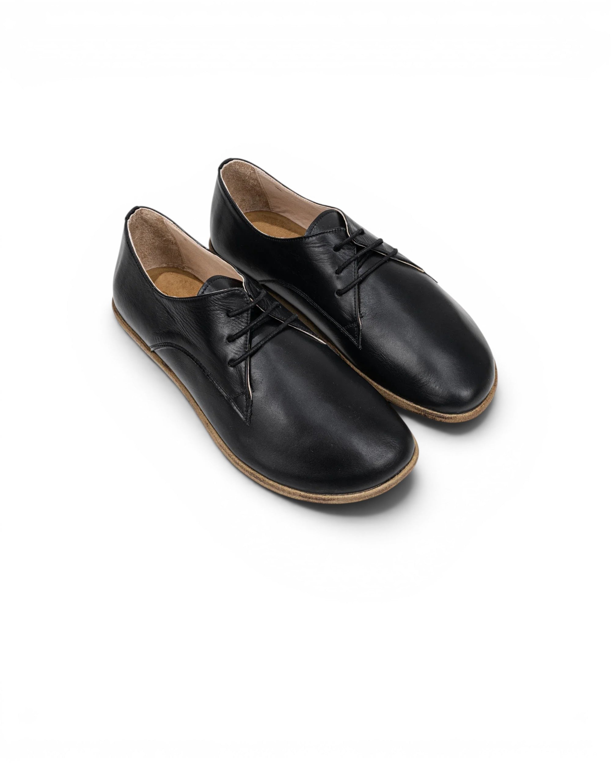 Women's Black Oxford Shoes - Handcrafted Calf Leather Wide Toe Box | Bespoky