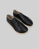 Women's Black Barefoot Sneaker - Handcrafted Calf Leather Wide Toe Box | Bespoky