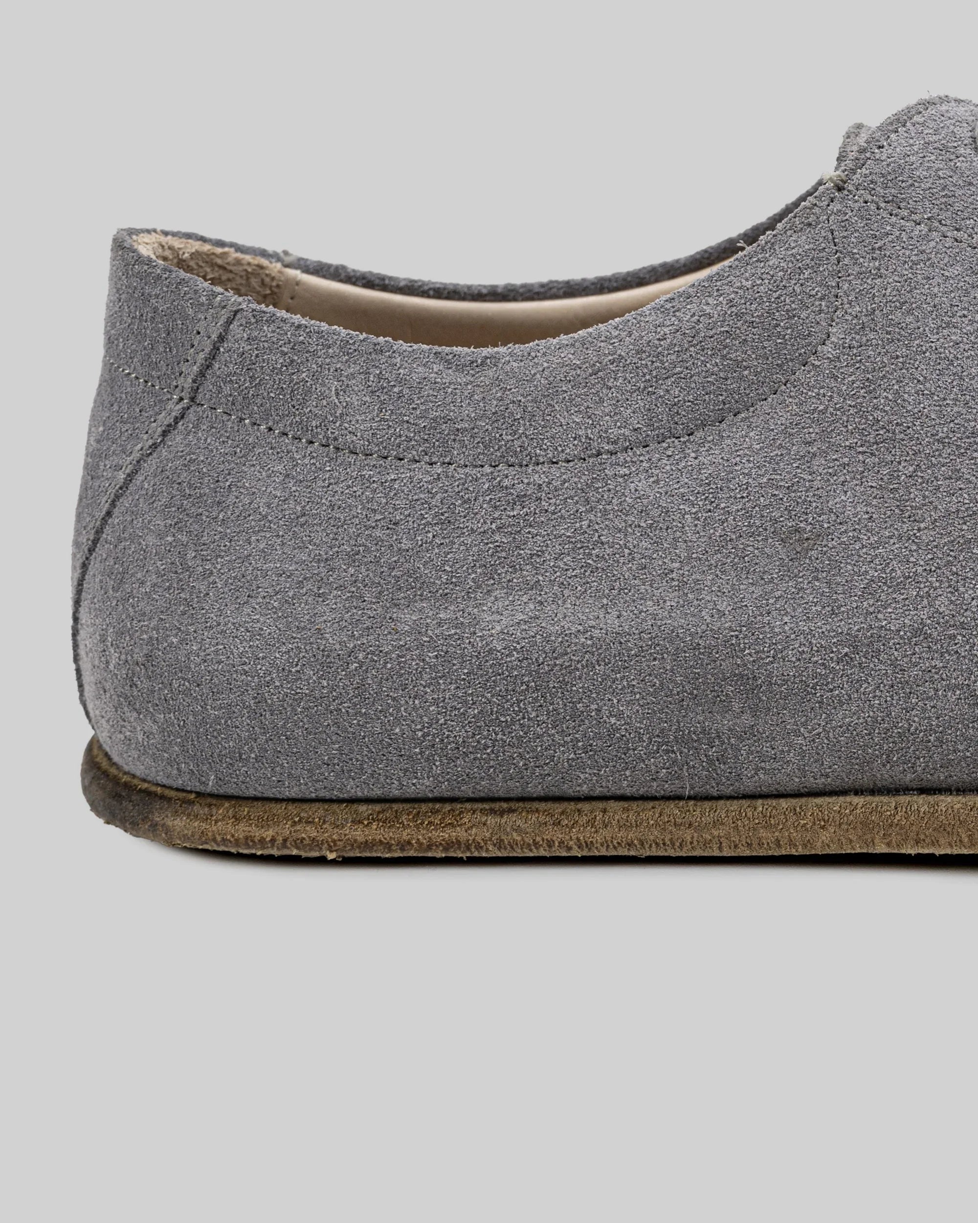 Top view Grey Barefoot Sneaker - Handcrafted Calf Leather | Bespoky