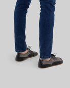 Top view Black Moccosin Shoes - Handcrafted Calf Leather | Bespoky