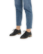 Side view Black Pointed Toe Oxford - Calf Leather Zero Drop | Bespoky