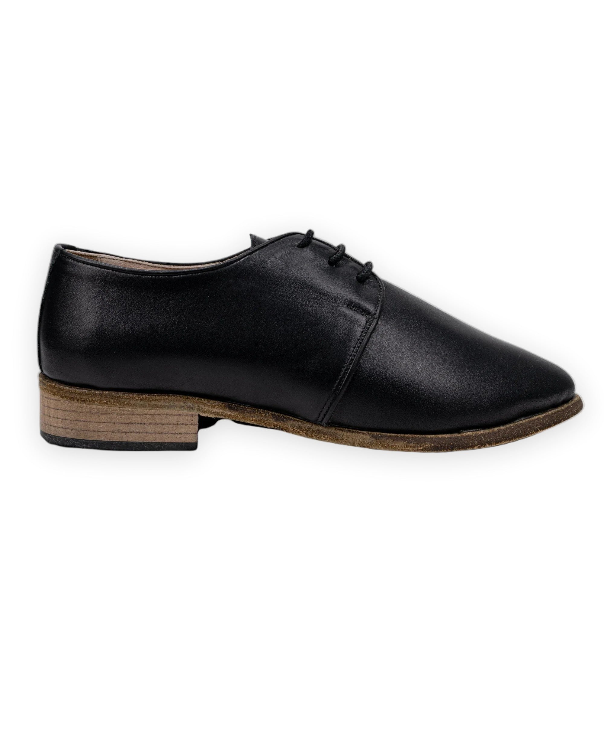 Top view Black Pointed Toe Oxford - Handcrafted Calf Leather | Bespoky