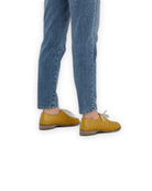 Detail Mustard Pointed Toe Oxford - Handcrafted Calf Leather Turkey | Bespoky