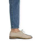 Detail Beige Pointed Toe Oxford - Handcrafted Calf Leather Turkey | Bespoky