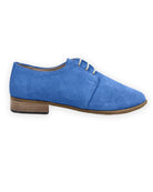 Side view Blue Pointed Toe Oxford - Calf Leather Zero Drop | Bespoky