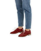 Top view Burgundy Pointed Toe Oxford - Handcrafted Calf Leather | Bespoky