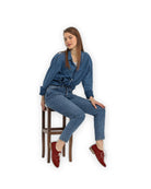 Back view Burgundy Pointed Toe Oxford - Calf Leather Handcrafted | Bespoky