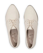 Side view Cream Pointed Toe Oxford - Calf Leather Zero Drop | Bespoky