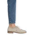 Detail Cream Pointed Toe Oxford - Handcrafted Calf Leather Turkey | Bespoky