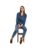 Close-up calf leather - Dark Brown Pointed Toe Oxford Detail | Bespoky