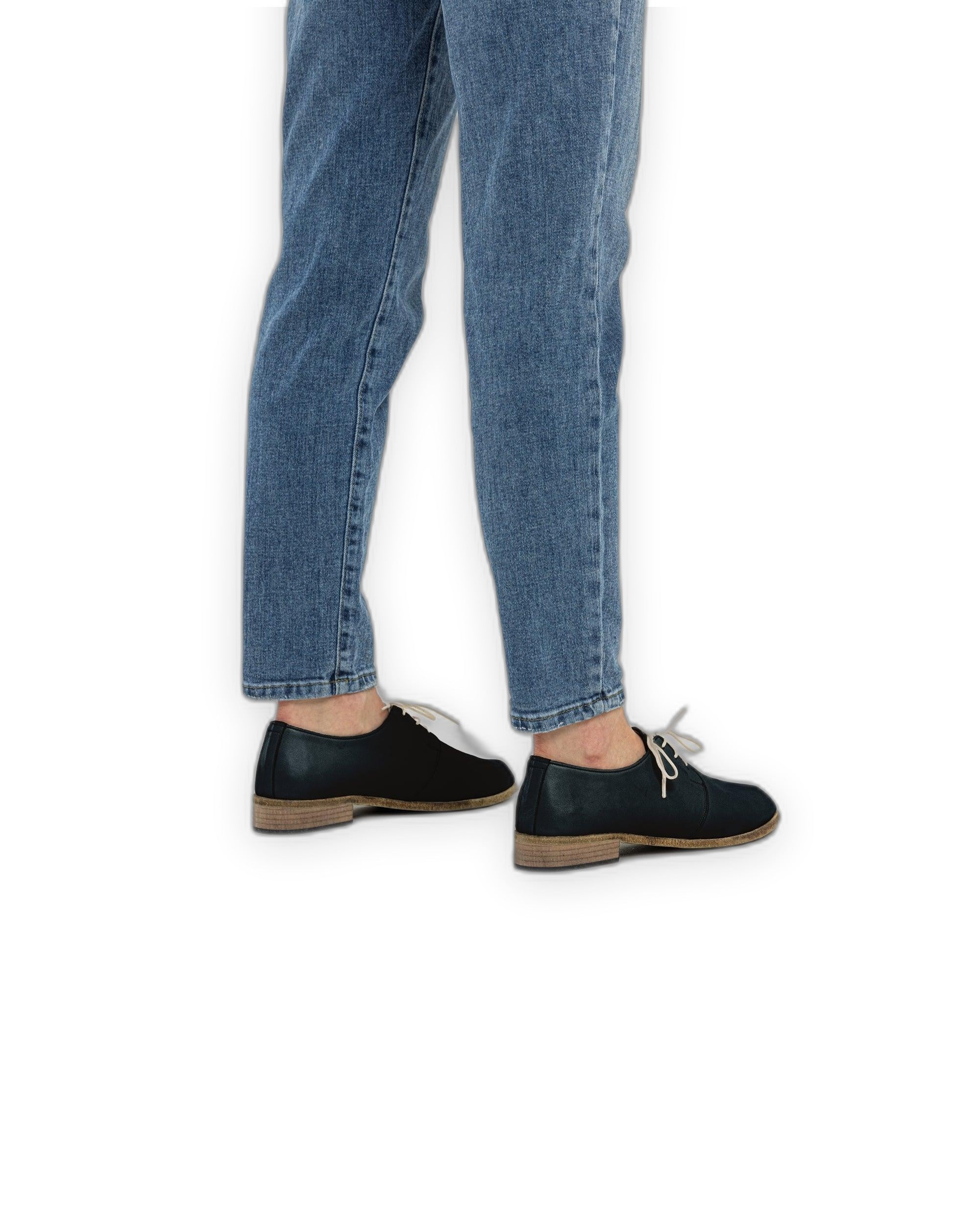Detail Dark Green Pointed Toe Oxford - Handcrafted Calf Leather Turkey | Bespoky