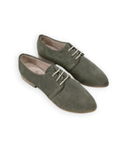 Women's Leather Pointed Toe Oxford - Handcrafted Calf Leather Wide Toe Box | Bespoky