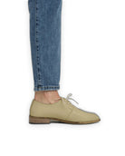 Pair Yellow Pointed Toe Oxford - Barefoot Wide Toe Calf Leather | Bespoky