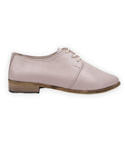 Detail Pink Pointed Toe Oxford - Handcrafted Calf Leather Turkey | Bespoky