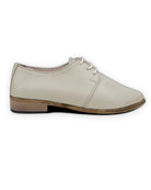 Top view Lucas Beige Pointed Toe Oxford - Handcrafted Calf Leather | Bespoky