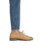 Pair Melon Yellow Pointed Toe Oxford - Barefoot Wide Toe Calf Leather | Bespoky