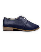 Side view Navy Blue Pointed Toe Oxford - Calf Leather Zero Drop | Bespoky