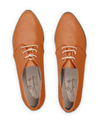 Top view Orange Pointed Toe Oxford - Handcrafted Calf Leather | Bespoky