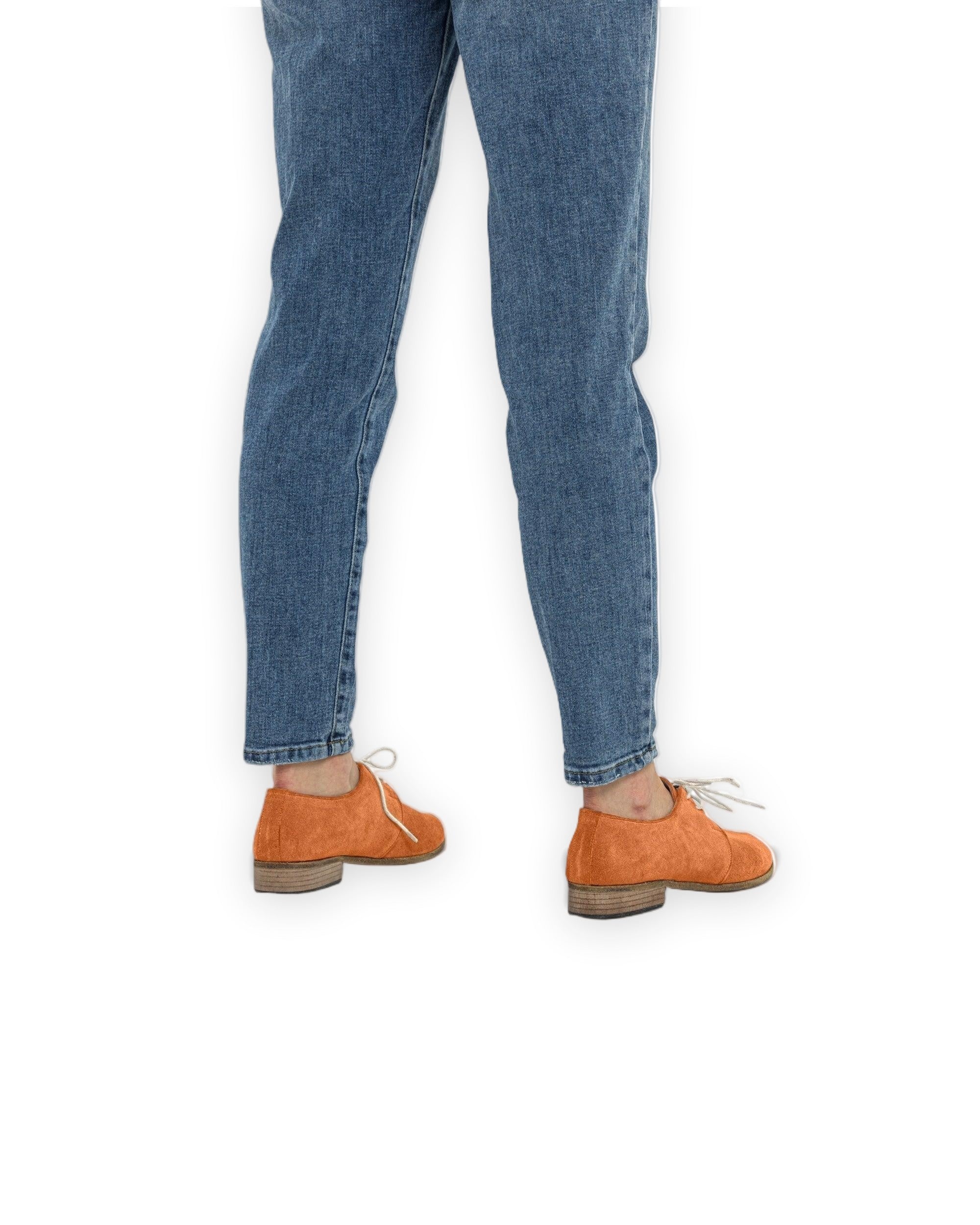 Top view Orange Pointed Toe Oxford - Handcrafted Calf Leather | Bespoky