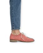 Pair Pink Pointed Toe Oxford - Barefoot Wide Toe Calf Leather | Bespoky