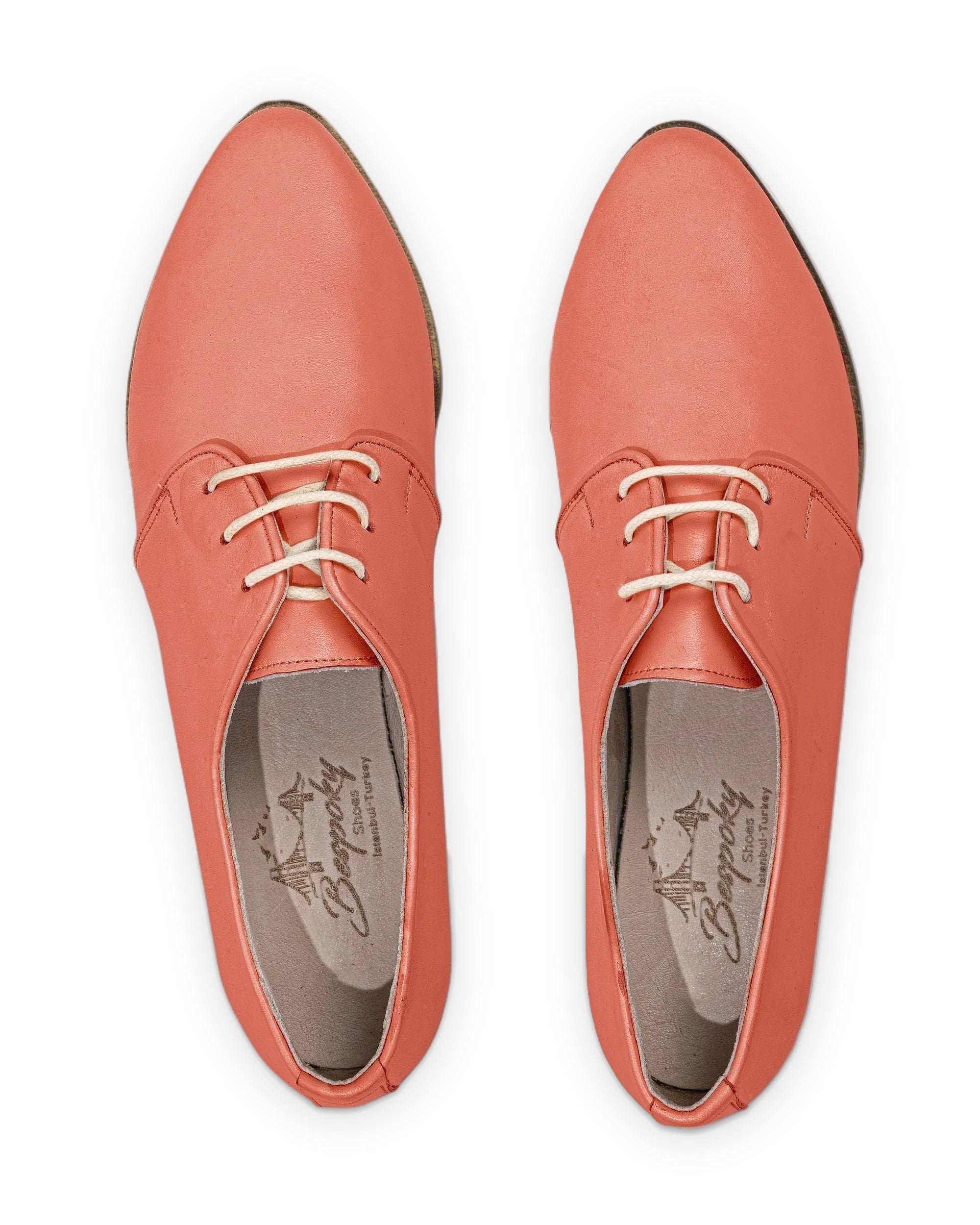 Side view Pomegranate Pointed Toe Oxford - Calf Leather Zero Drop | Bespoky
