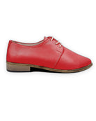 Side view Red Pointed Toe Oxford - Calf Leather Zero Drop | Bespoky