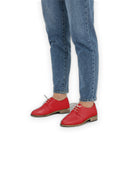 Side view Red Pointed Toe Oxford - Calf Leather Zero Drop | Bespoky