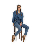 Back view Tan Pointed Toe Oxford - Calf Leather Handcrafted | Bespoky