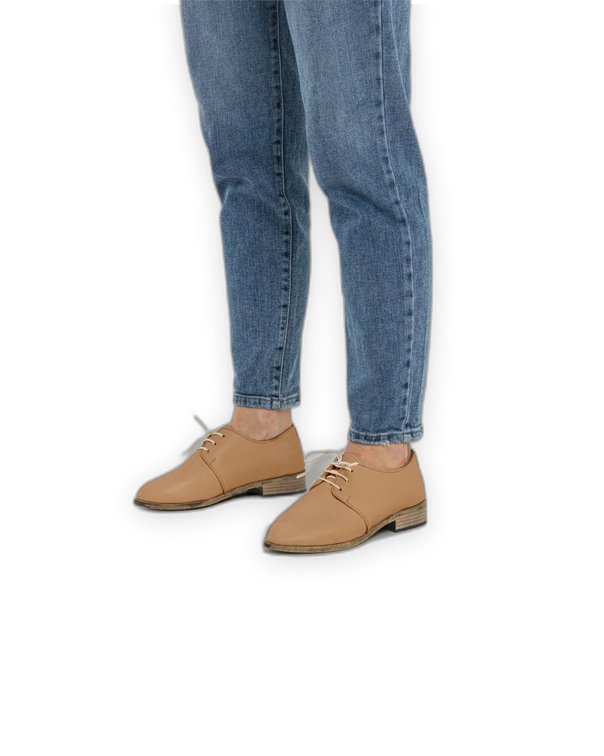 Top view Undyed Pointed Toe Oxford - Handcrafted Calf Leather | Bespoky