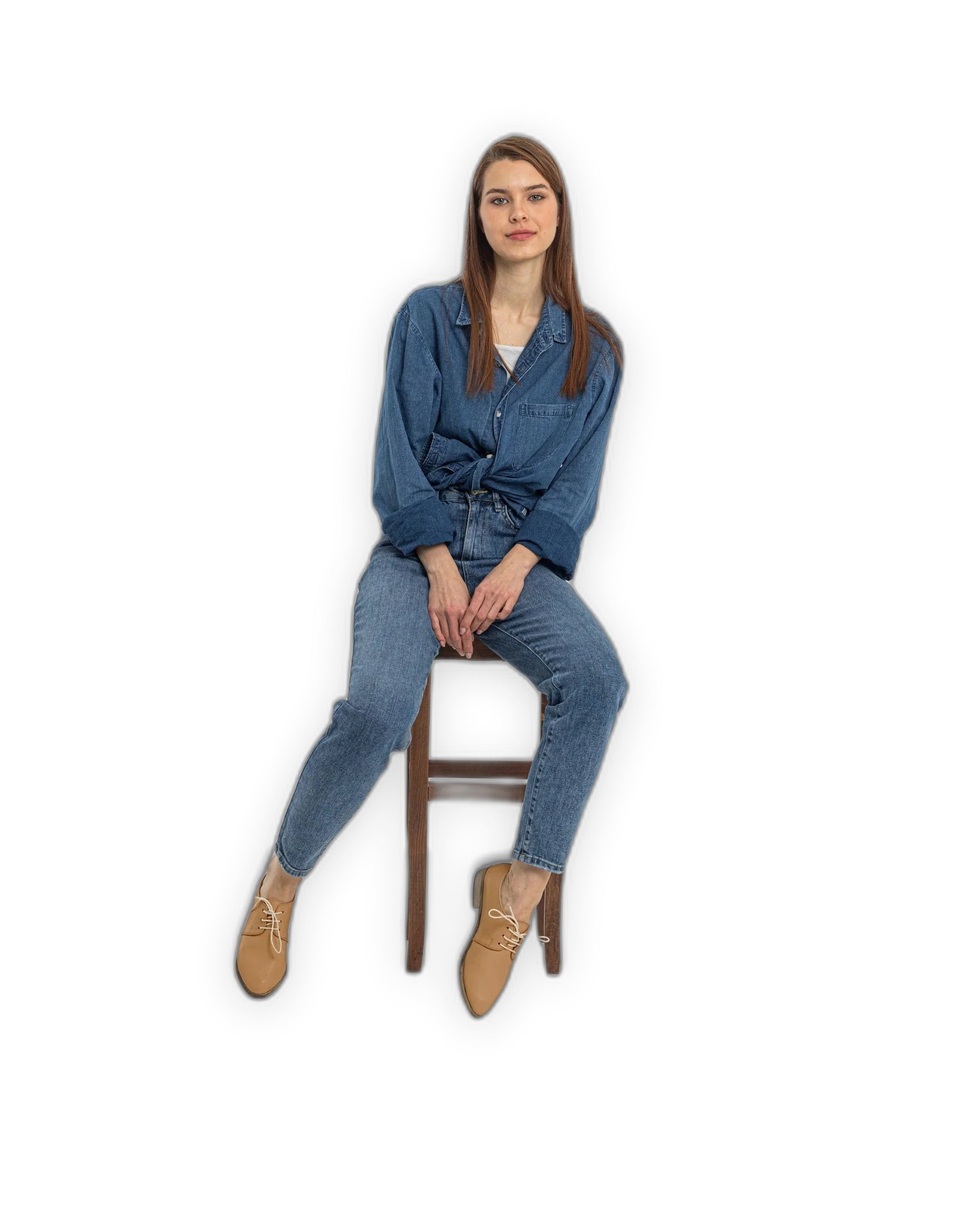 Back view Undyed Pointed Toe Oxford - Calf Leather Handcrafted | Bespoky