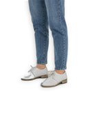 Side view White Pointed Toe Oxford - Calf Leather Zero Drop | Bespoky