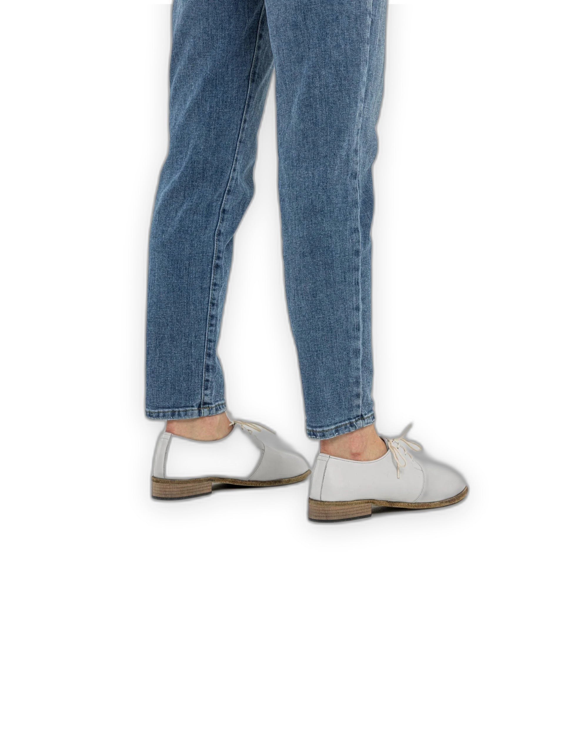 Top view White Pointed Toe Oxford - Handcrafted Calf Leather | Bespoky