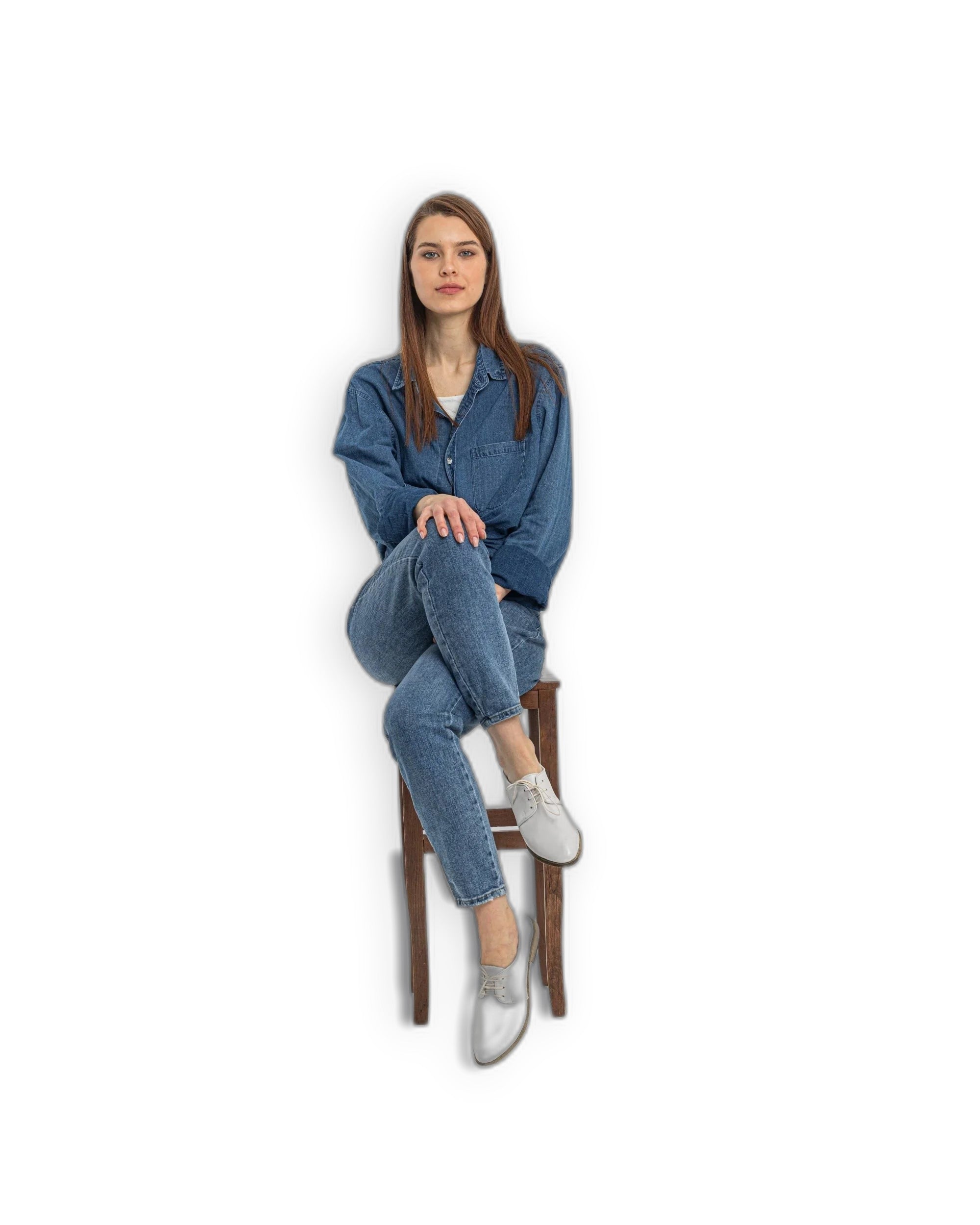 Close-up calf leather - White Pointed Toe Oxford Detail | Bespoky
