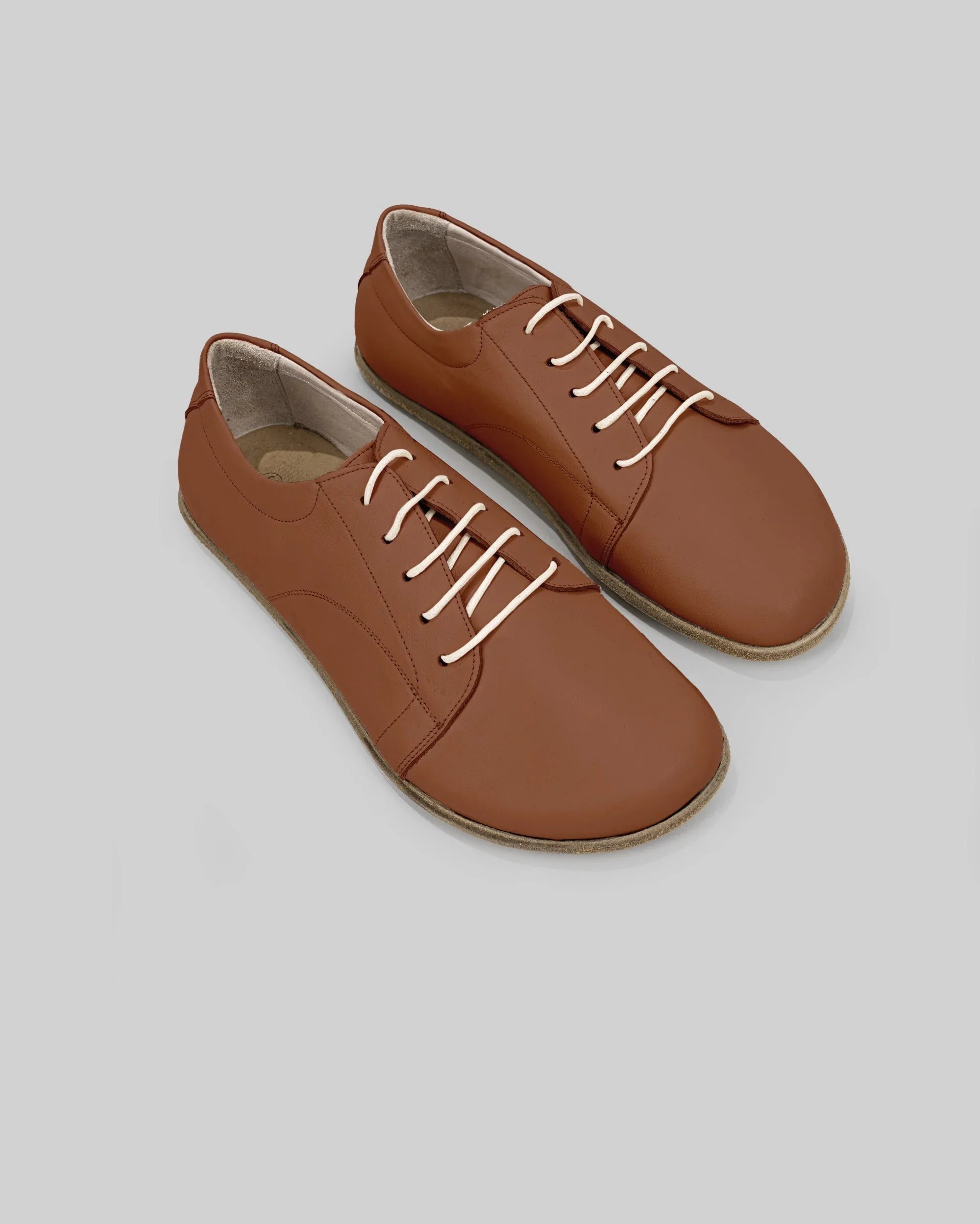 Women's Dark Brown Barefoot Sneaker - Handcrafted Calf Leather Wide Toe Box | Bespoky